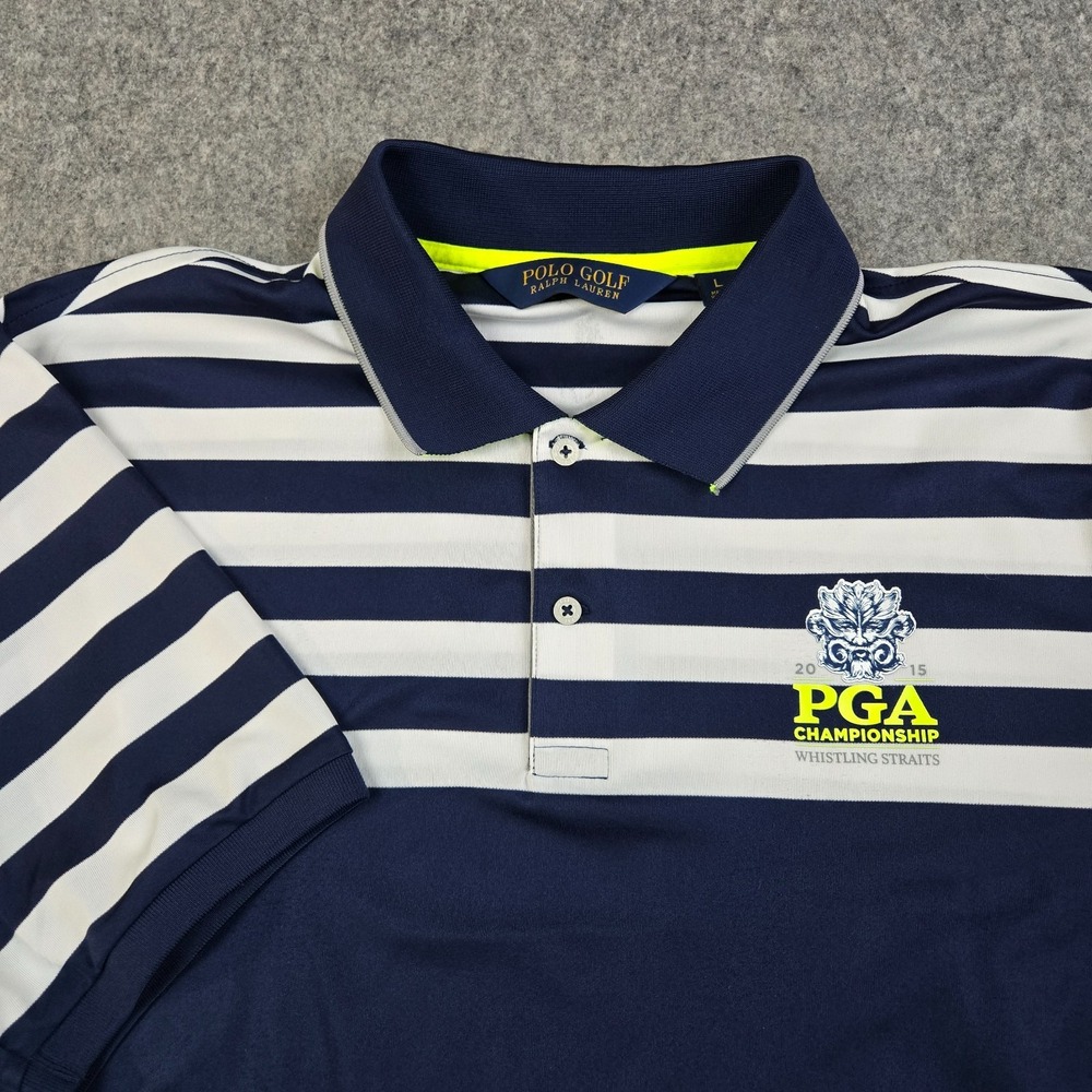 Polo‎ Golf Ralph Lauren Shirt Mens L Blue PGA Championship Whistling Straits